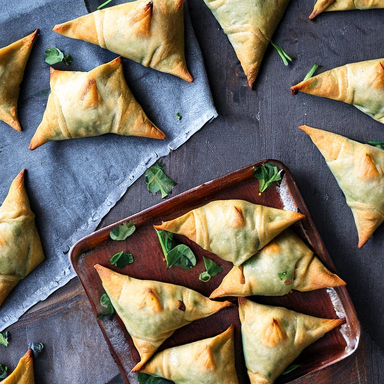 Baked Turkey and Spinach Samosas